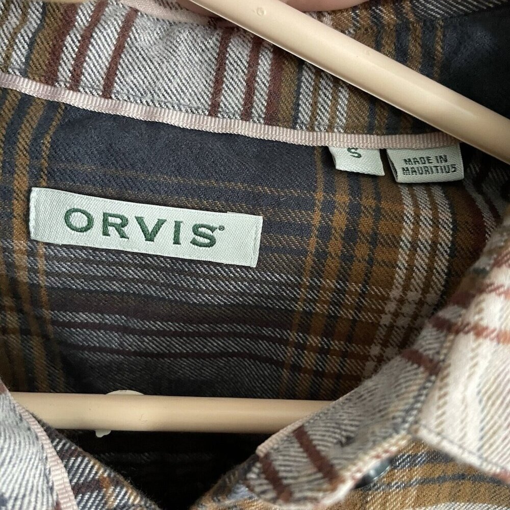 Orvis‎ Womens Plaid Flannel Top Button Up Long Sleeve Size Small 100% Cotton - Picture 2 of 8
